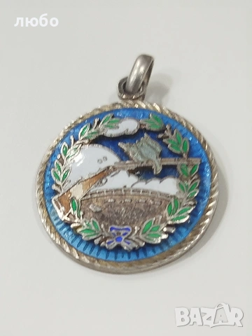 Царски Ловен Сребърен Медал 0,925, снимка 5 - Антикварни и старинни предмети - 53507795