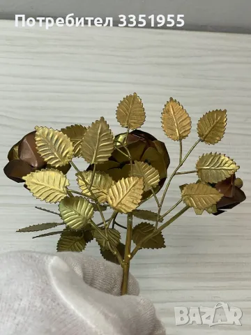 Красива метална антикварна роза, снимка 5 - Декорация за дома - 48355040