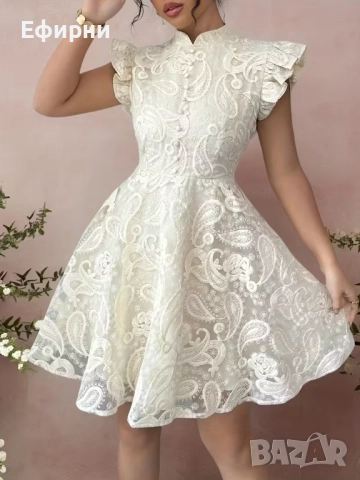 Дантелена рокля, нежна рокля, Елегантна рокля, снимка 2 - Рокли - 51838430