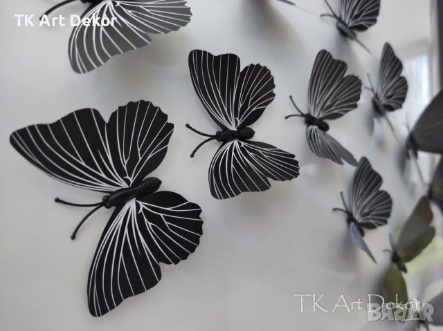 3D пеперуди за декорация с магнит, снимка 7 - Декорация за дома - 33538976