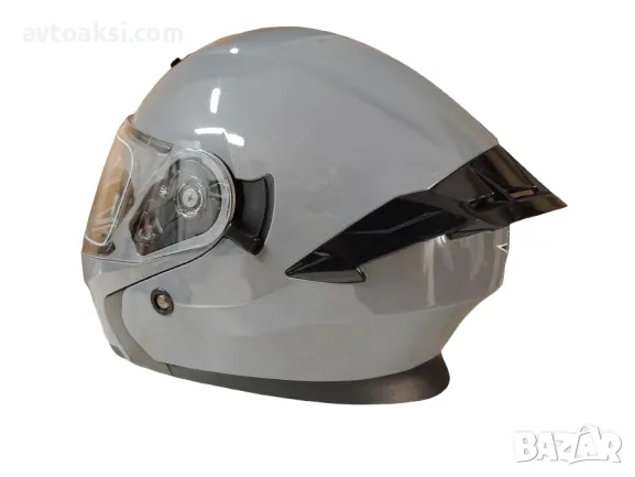 Каска за Мотор Сив лак Лукс Модуларна -979, снимка 8 - Аксесоари и консумативи - 47756588