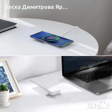 Модерно безжично зарядно Samsung  за удобно и бързо зареждане, снимка 4 - Друга електроника - 49321883