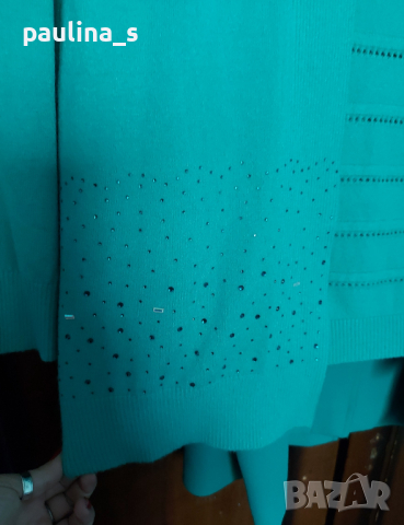 Луксозен комплект за повод или офис, в резеда / голям размер , снимка 7 - Комплекти - 36526319