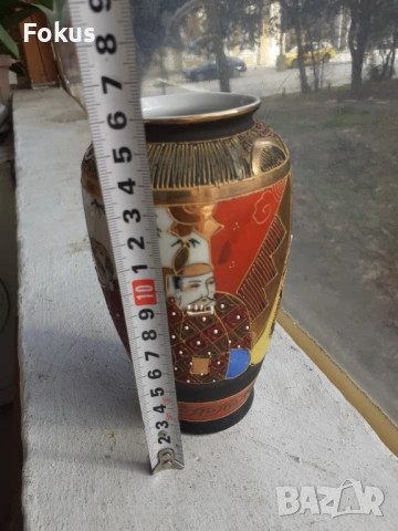 Ваза Сатцума Япония "Nippon Tokusei" поизв.преди 2 св. война, снимка 7 - Антикварни и старинни предмети - 53388626