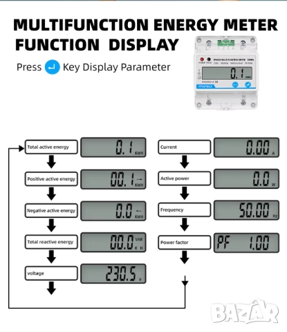 Taxnele Еднофазен цифров електромер, снимка 10 - Друга електроника - 52695921