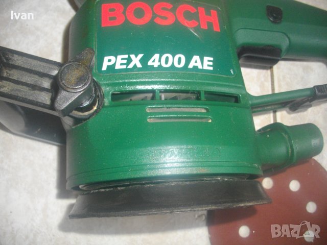 Made in Switzerland-BOSCH PEX400-Швейцарски Кръгъл Ексцентър Виброшлайф-Почти Нов-400 Вата/ф125мм, снимка 5 - Други инструменти - 43526244