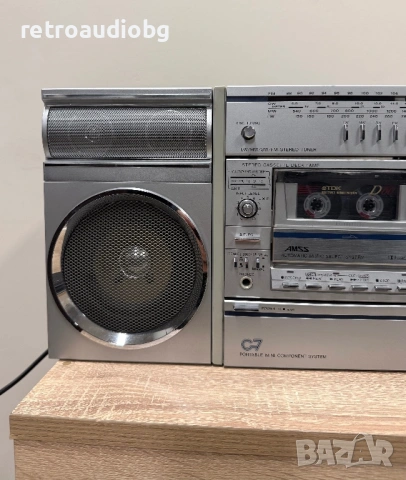 🔈Ретро радиокасетофон SANYO C7 Boombox🔈, снимка 3 - Радиокасетофони, транзистори - 53566495