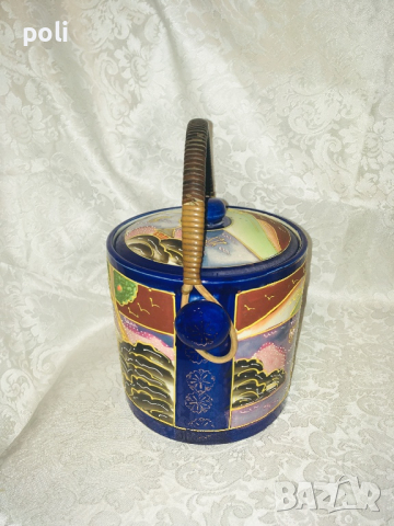 ръчно рисуван японски порцеланов буркан / кутия , снимка 3 - Аксесоари за кухня - 36471948