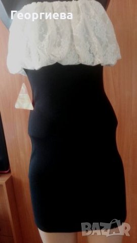Черна рокля с красива дантела ПРОМОЦИЯ 👗🍀XS,S (34 - 36) 🍀👗 код 005, снимка 10 - Рокли - 26529313