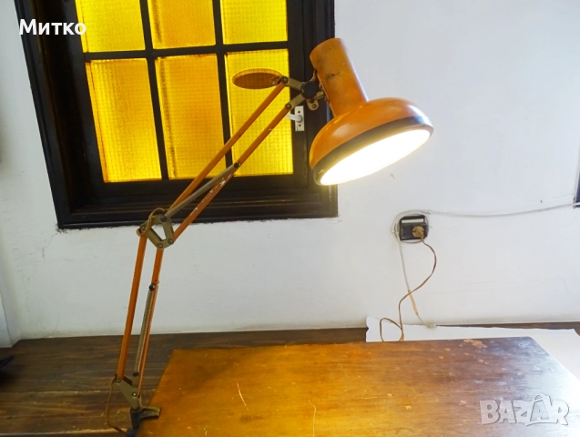 Стара Настолна Чертожна Преносима Лампа 1, снимка 2 - Колекции - 51962992