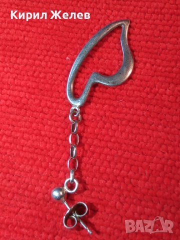 СРЕБЪРНО СЪРЧИЦЕ ФЕШЪН АРТ ОБЕЦА СРЕБРО 925 ИТАЛИАНСКА БУТИКОВА МНОГО КРАСИВА 21044, снимка 13 - Обеци - 40487739