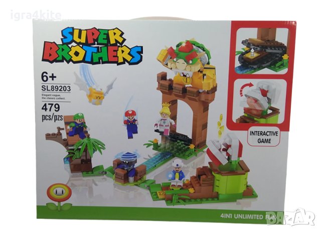 Конструктор Mario Brothers Супер Марио 479 части., снимка 3 - Конструктори - 43187155