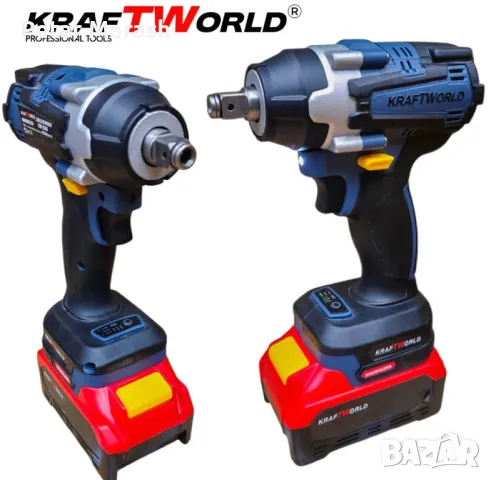KraftWorld Акумулаторен Ударен Гайковерт 24V 4Ah – 850Nm + Куфар и 35 Части!, снимка 3 - Други инструменти - 50357786