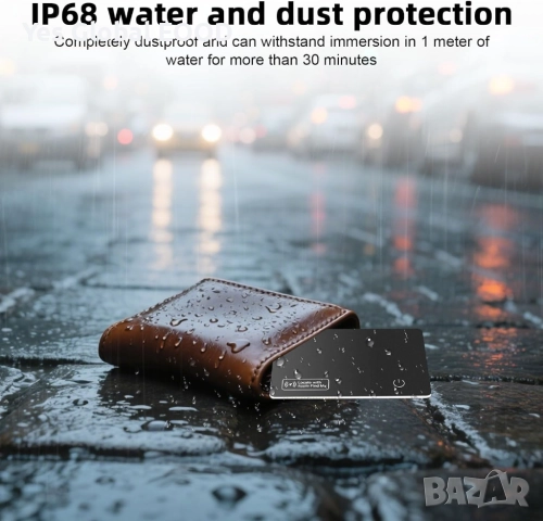 Смарт карта тракер 1.6 мм за портфейл Apple Find My (iOS), снимка 7 - Друга електроника - 52990624