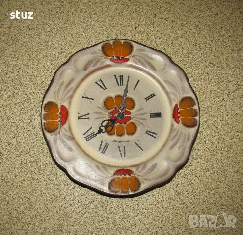 Немски керамичен стенен часовник , снимка 1