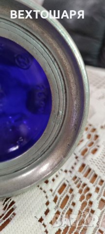 Гарафа Кана Декантер Кобалтово Стъкло , снимка 4 - Антикварни и старинни предмети - 38470835