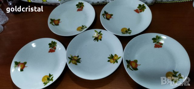 Стар български порцелан чинии , снимка 2 - Антикварни и старинни предмети - 43458163
