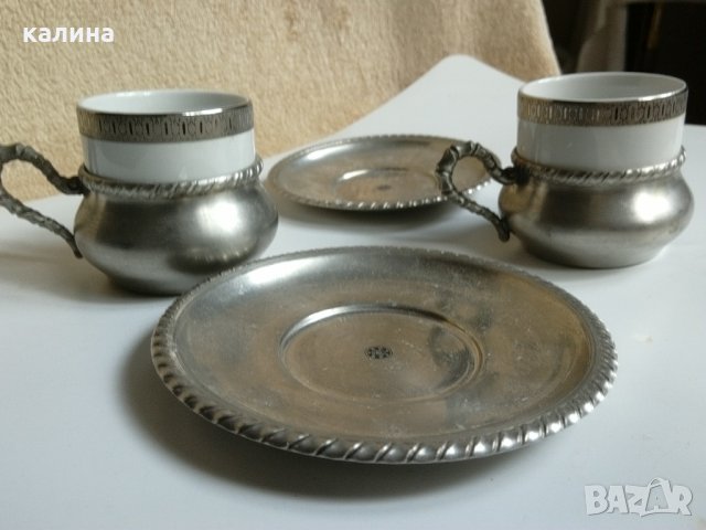 Поднос,чайник,захарница, чашки Антика!, снимка 11 - Други - 26343242