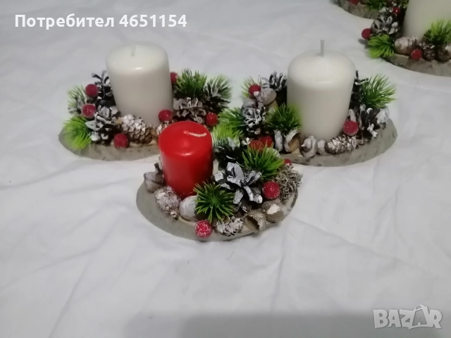 коледни свещници , снимка 8 - Декорация за дома - 52577681