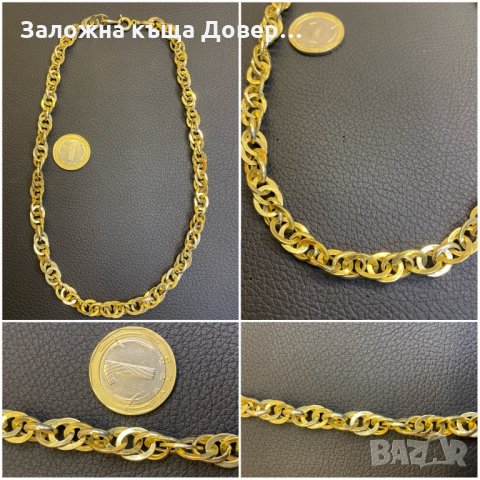 Златен Ланец синджир златни обеци златно ланче 14 к 585 gold zlato zlatni , снимка 8 - Колиета, медальони, синджири - 35165282