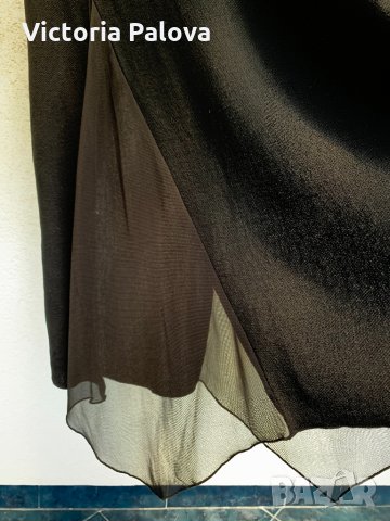 Дълга черна рокля DEPOLO, снимка 4 - Рокли - 33193761