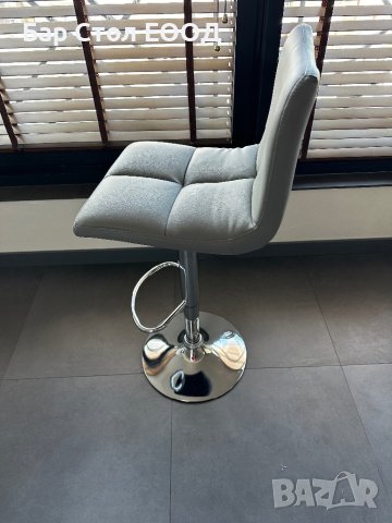 Бар стол Largo gray хром + безплатна доставка и гаранция, снимка 3 - Столове - 43157871