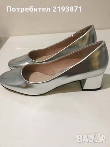 Нови кожени сребристи обувки Topshop номер 37, снимка 12 - Дамски ежедневни обувки - 27070536