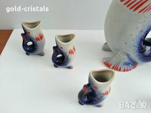 ретро руски порцеланов сервиз рибки, снимка 3 - Антикварни и старинни предмети - 28428997