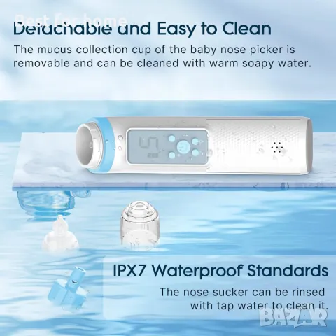 Електрически аспиратор за нос за бебе с 5 степени на засмукване, снимка 7 - Други - 49870515