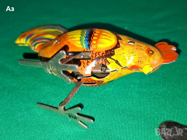 СССР 2 стари руски механични ламаринени играчки Петел и Кокошка Made in USSR, снимка 4 - Колекции - 50086632