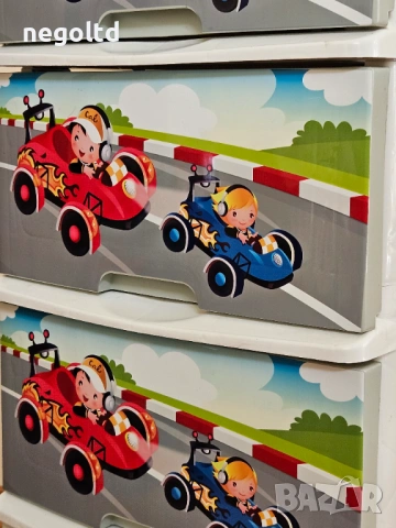 Шкаф за момче Колички - от 2 до 6 чекмеджета, снимка 2 - Мебели за детската стая - 53441999