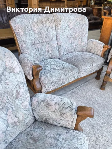 Комплект: 3 кресла + малък диван, снимка 17 - Дивани и мека мебел - 50138866