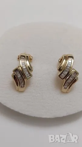            Златни обеци с брилянти , снимка 9 - Обеци - 47560666