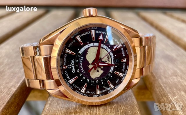 Мъжки часовник OMEGA Seamaster Aqua Terra Worldtimer с автоматичен механизъм