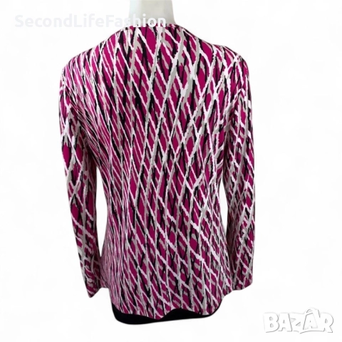 Дамски топ блуза с дълъг ръкав Anne Klein лилава размер L, блуза „прегърни ме“, снимка 2 - Корсети, бюстиета, топове - 52516540