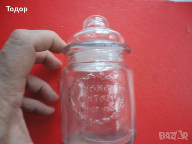 Страхотен стъклен буркан касичка , снимка 4 - Антикварни и старинни предмети - 43760608