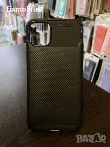 Apple iPhone 11 Pro Max Carbon Fiber силиконов Калъф / Кейс, снимка 1