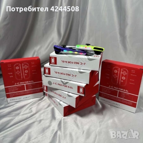 2x Превключвател за контролер (ляв/десен) с RGB осветление и функция за сензор за ос, снимка 4 - Тъч скрийн за телефони - 52598236