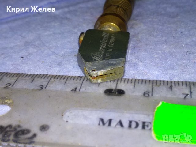 Lilberschnitt MADE in GERMANY Стар ВИНТИДЖ ЕЛМАЗ За СТЪКЛО с БРОНЗОВА ДРЪЖКА - ЛИПСВА КАМЪЧЕТО 41321, снимка 3 - Антикварни и старинни предмети - 43650931