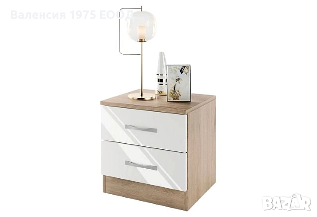 Нощно шкафче Сити 3055 сонома, орех или комбинация бяло/ арвен, снимка 9 - Шкафове - 18790394