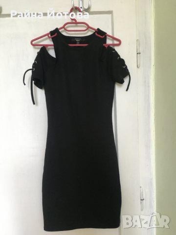 Чисто нова черна рокля по тялото, размер XS