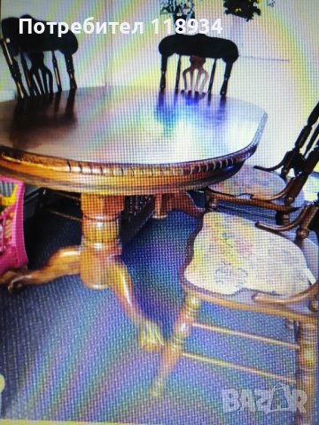 Трапезна маса със столове , снимка 3 - Маси - 43285952