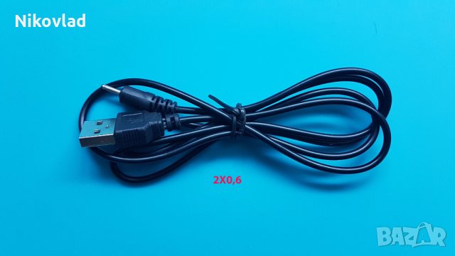 Захранващ кабел USB to 2.0*0.6mm Power Cable Connector, снимка 1 - USB кабели - 32492520