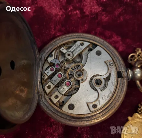 Старинен Османски джобен часовник с кюстек и ключ, снимка 7 - Антикварни и старинни предмети - 48415131