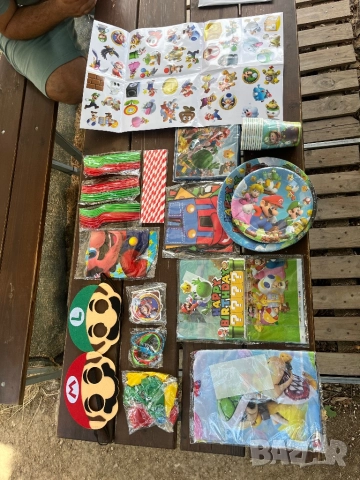 Комплект парти аксесоари детски рожден ден ,Super Mario, 177 части, снимка 6 - Други - 51475153