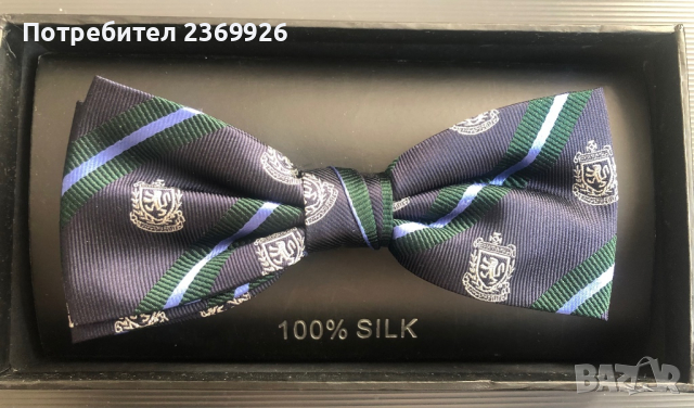 Папионка 100% коприна.Silk pre-tied bow-tie., снимка 2 - Други - 36459256