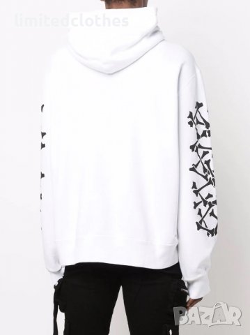 AMIRI White Bones Logo Print Мъжко Горнище тип Суичър size M (L), снимка 4 - Суичъри - 37892773