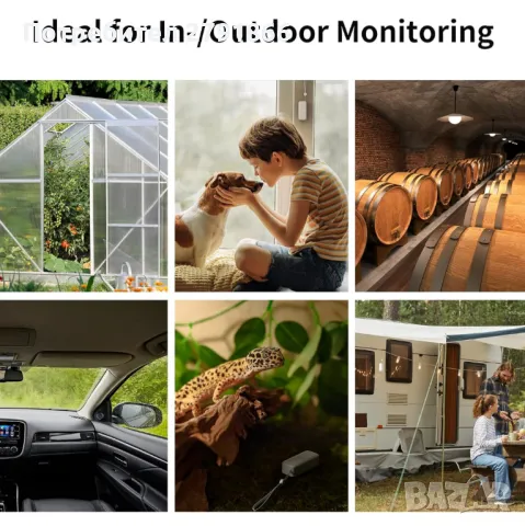 SwitchBot WiFi термометър Хигрометър 3 броя комплект с Hub Mini, IP65,работи с Alexa, снимка 8 - Други - 48404086