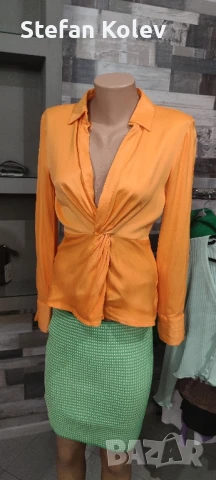 Дамска елегантна оранжева блуза