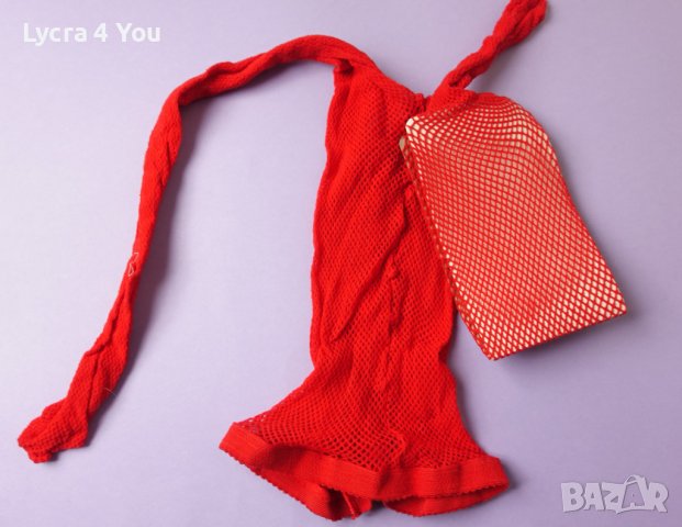 S/M нов червен мрежест дамски чорапогащник, снимка 2 - Бельо - 43870880